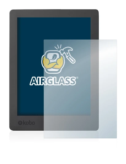 Imagen del dispositivo Kobo Aura H2O Edition 2 con una amplia variedad de protectores de pantalla.