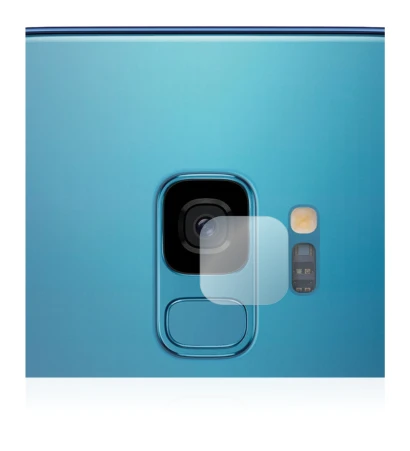 Imagen del dispositivo Samsung Galaxy S9 (SÓLO Cámara) con una amplia variedad de protectores de pantalla.