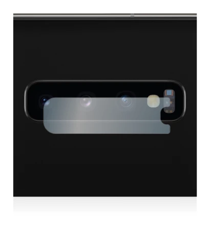 Imagen del dispositivo Samsung Galaxy S10 (SÓLO Cámara) con una amplia variedad de protectores de pantalla.