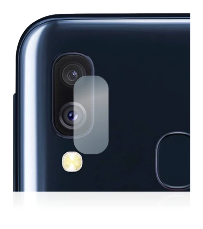 Imagen del dispositivo Samsung Galaxy A40 (SÓLO Cámara) con una amplia variedad de protectores de pantalla.