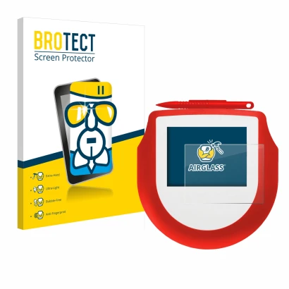 Parte frontal de un envase de producto con el logotipo de la marca BROTECT. Al lado se muestra el dispositivo Signotec Signatu