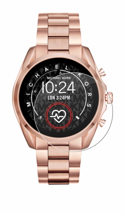 Imagen del dispositivo Michael Kors Access Bradshaw 2 con una amplia variedad de protectores de pantalla.