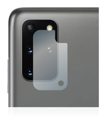 Imagen del dispositivo Samsung Galaxy S20 Plus (SÓLO Cámara) con una amplia variedad de protectores de pantalla.