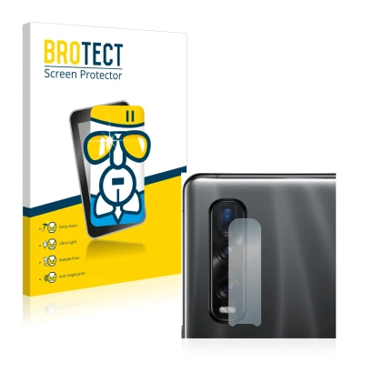 Parte frontal de un envase de producto con el logotipo de la marca BROTECT. Al lado se muestra el dispositivo Oppo Find X2 Pro
