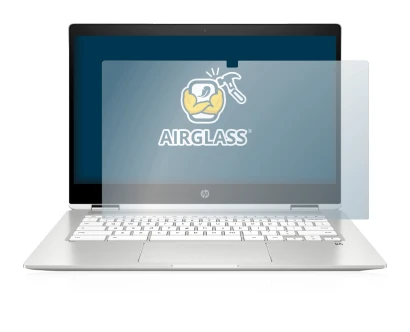 Imagen del dispositivo HP Chromebook x360 (14b-caX) con una amplia variedad de protectores de pantalla.