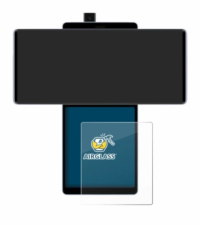 Imagen del dispositivo LG Wing (Pantalla trasera) con una amplia variedad de protectores de pantalla.