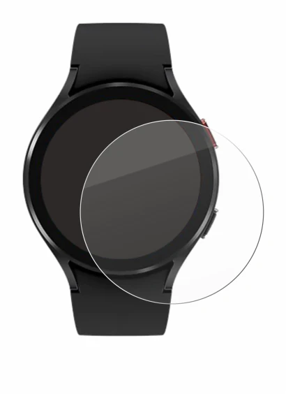 Imagen del dispositivo Samsung Galaxy Watch 4 (44mm) con una amplia variedad de protectores de pantalla.