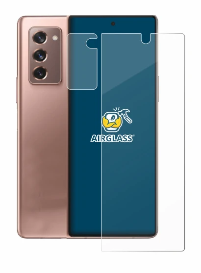 Imagen del dispositivo Samsung Galaxy Z Fold 2 5G (Frontal+Cámara) con una amplia variedad de protectores de pantalla.