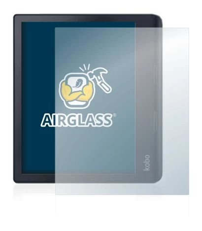 Imagen del dispositivo Kobo Sage con una amplia variedad de protectores de pantalla.