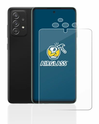 Imagen del dispositivo Samsung Galaxy A52s 5G (Frontal+Cámara) con una amplia variedad de protectores de pantalla.