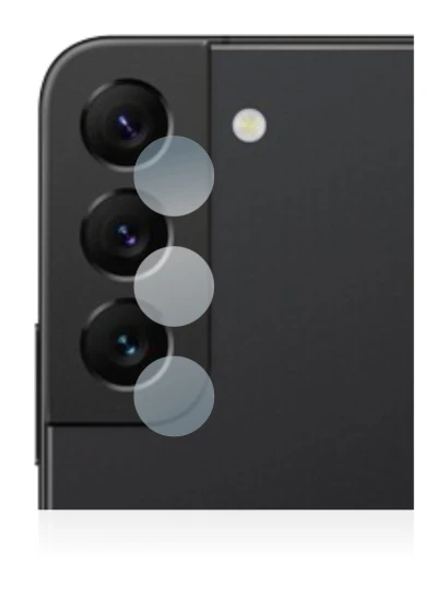 Imagen del dispositivo Samsung Galaxy S22 5G (SÓLO Cámara) con una amplia variedad de protectores de pantalla.