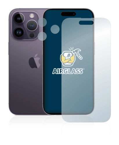Imagen del dispositivo Apple iPhone 14 Pro (Frontal+Cámara) con una amplia variedad de protectores de pantalla.