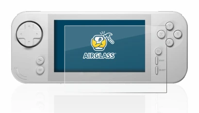 Imagen del dispositivo Evercade EXP con una amplia variedad de protectores de pantalla.