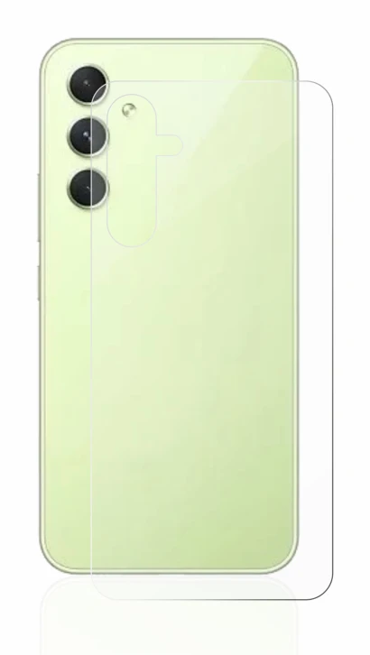 Imagen del dispositivo Samsung Galaxy A54 5G (Trasero) con una amplia variedad de protectores de pantalla.