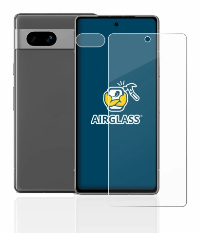 Imagen del dispositivo Google Pixel 7a (Frontal+Cámara) con una amplia variedad de protectores de pantalla.