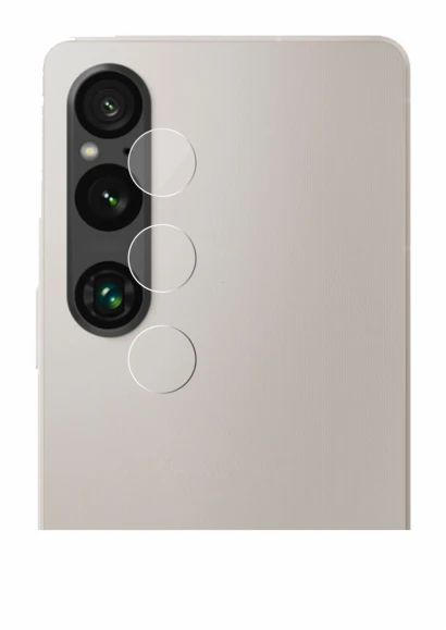 Imagen del dispositivo Sony Xperia 1 V (SÓLO Cámara) con una amplia variedad de protectores de pantalla.