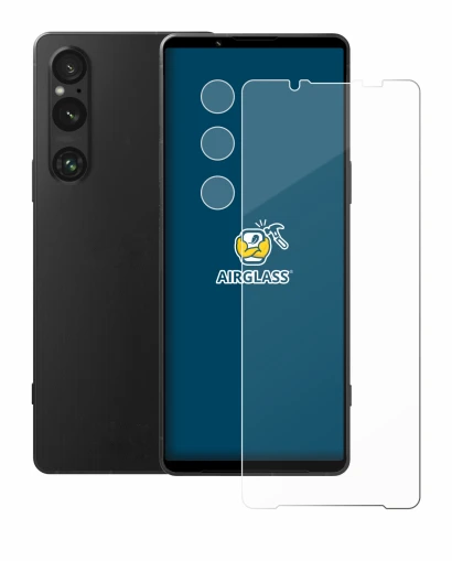 Imagen del dispositivo Sony Xperia 1 V (Frontal+Cámara) con una amplia variedad de protectores de pantalla.