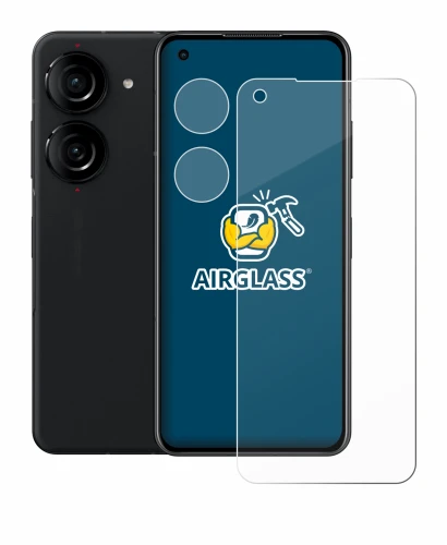 Imagen del dispositivo ASUS ZenFone 10 (Frontal+Cámara) con una amplia variedad de protectores de pantalla.