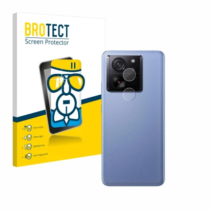 Parte frontal de un envase de producto con el logotipo de la marca BROTECT. Al lado se muestra el dispositivo Xiaomi 13T Pro (