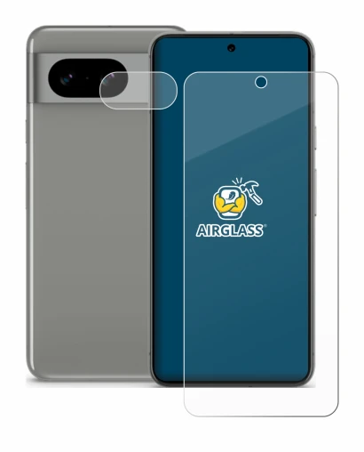 Imagen del dispositivo Google Pixel 8 (Frontal+Cámara) con una amplia variedad de protectores de pantalla.