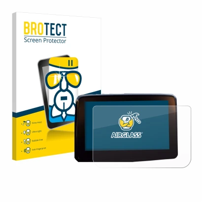 Parte frontal de un envase de producto con el logotipo de la marca BROTECT. Al lado se muestra el dispositivo Mazda 2 BJ 2024 