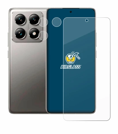 Imagen del dispositivo Xiaomi 14T (Frontal+Cámara) con una amplia variedad de protectores de pantalla.