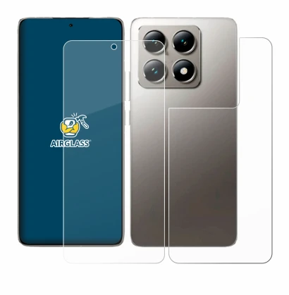 Imagen del dispositivo Xiaomi 14T (Frontal+Trasero) con una amplia variedad de protectores de pantalla.