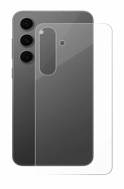 Imagen del dispositivo Samsung Galaxy S24 FE (Trasero) con una amplia variedad de protectores de pantalla.