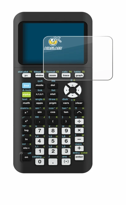Imagen del dispositivo Texas Instruments TI-84 Plus CE-T Python con una amplia variedad de protectores de pantalla.