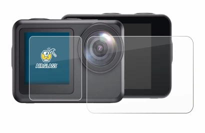 Imagen del dispositivo Akaso Brave 7 LE con una amplia variedad de protectores de pantalla.