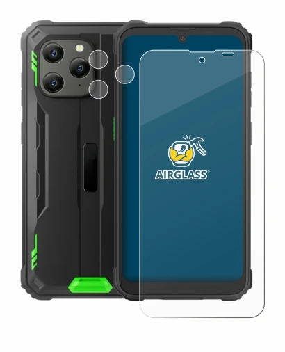 Imagen del dispositivo Blackview BV5300 Plus (Frontal+Cámara) con una amplia variedad de protectores de pantalla.