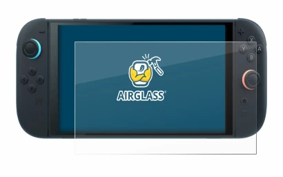 Imagen del dispositivo Nintendo Switch 2 con una amplia variedad de protectores de pantalla.