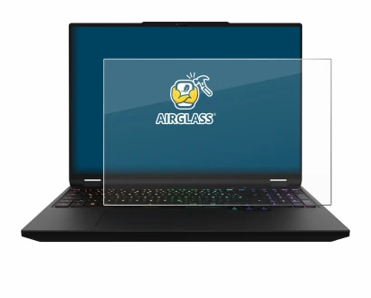 Imagen del dispositivo XMG Apex 16 Max con una amplia variedad de protectores de pantalla.