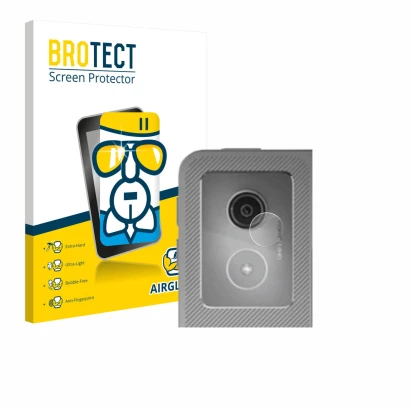 Parte frontal de un envase de producto con el logotipo de la marca BROTECT. Al lado se muestra el dispositivo Lenovo Idea Tab 