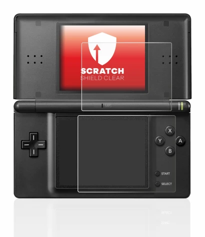 Imagen del dispositivo Nintendo DS LITE con una amplia variedad de protectores de pantalla.