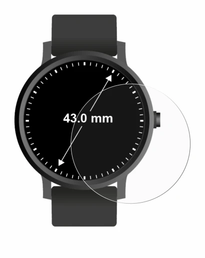 Imagen del dispositivo Relojes (Circular, ø: 43 mm) con una amplia variedad de protectores de pantalla.