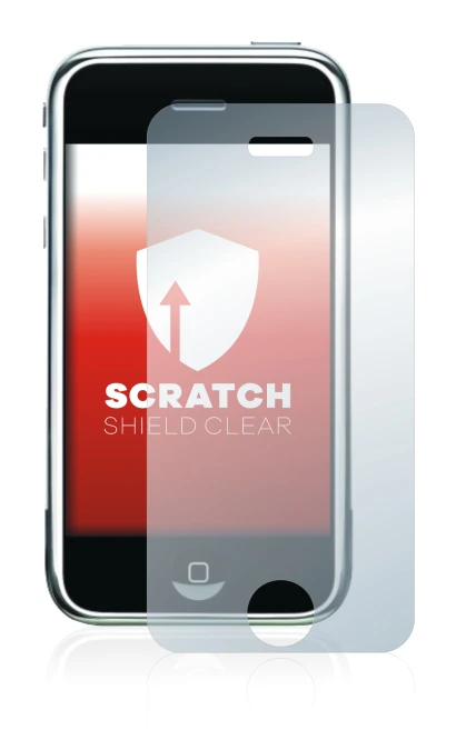 Imagen del dispositivo Apple iPhone 2G con una amplia variedad de protectores de pantalla.