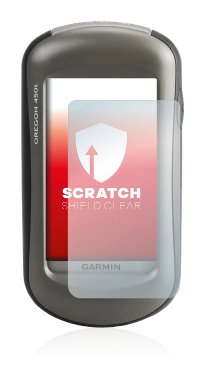 Imagen del dispositivo Garmin Oregon 450 con una amplia variedad de protectores de pantalla.
