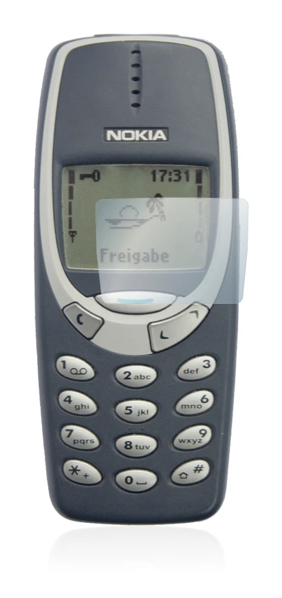 Imagen del dispositivo Nokia 3310 2011 con una amplia variedad de protectores de pantalla.