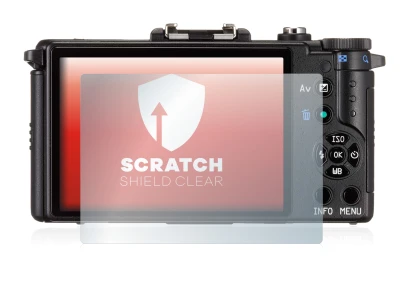 Imagen del dispositivo Pentax Q con una amplia variedad de protectores de pantalla.