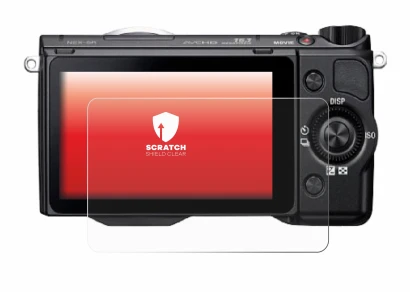 Imagen del dispositivo Sony Alpha NEX-5R con una amplia variedad de protectores de pantalla.