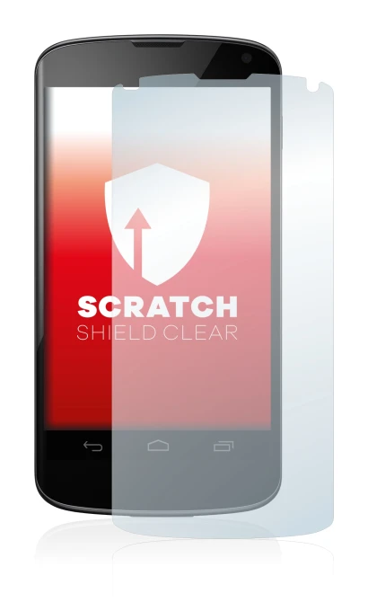 Imagen del dispositivo Google Nexus 4 con una amplia variedad de protectores de pantalla.