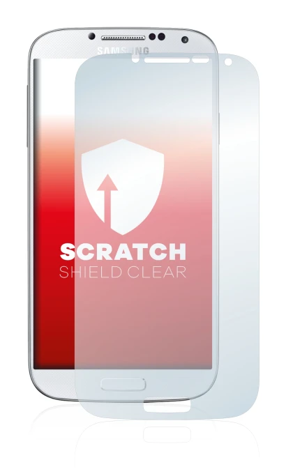 Imagen del dispositivo Samsung Galaxy S4 con una amplia variedad de protectores de pantalla.