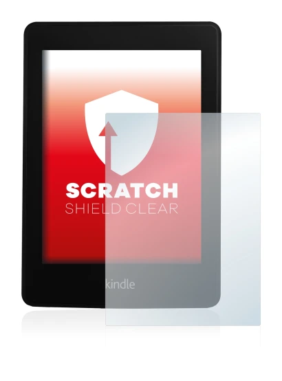 Imagen del dispositivo Amazon Kindle Paperwhite 2013 con una amplia variedad de protectores de pantalla.