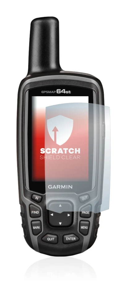 Imagen del dispositivo Garmin GPSMAP 64st con una amplia variedad de protectores de pantalla.