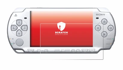 Imagen del dispositivo Sony PSP 2004 con una amplia variedad de protectores de pantalla.
