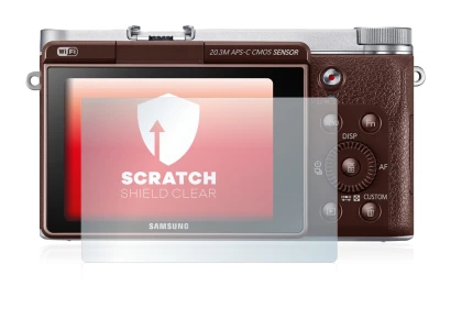 Imagen del dispositivo Samsung NX3000 con una amplia variedad de protectores de pantalla.