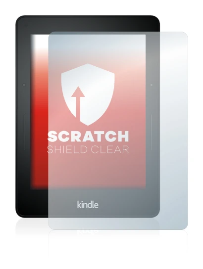Imagen del dispositivo Amazon Kindle Voyage con una amplia variedad de protectores de pantalla.