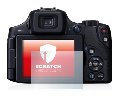 Imagen del dispositivo Canon PowerShot SX60 HS con una amplia variedad de protectores de pantalla.