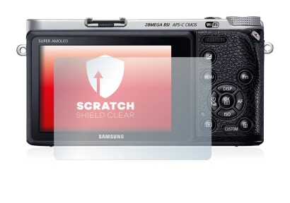 Imagen del dispositivo Samsung NX500 con una amplia variedad de protectores de pantalla.